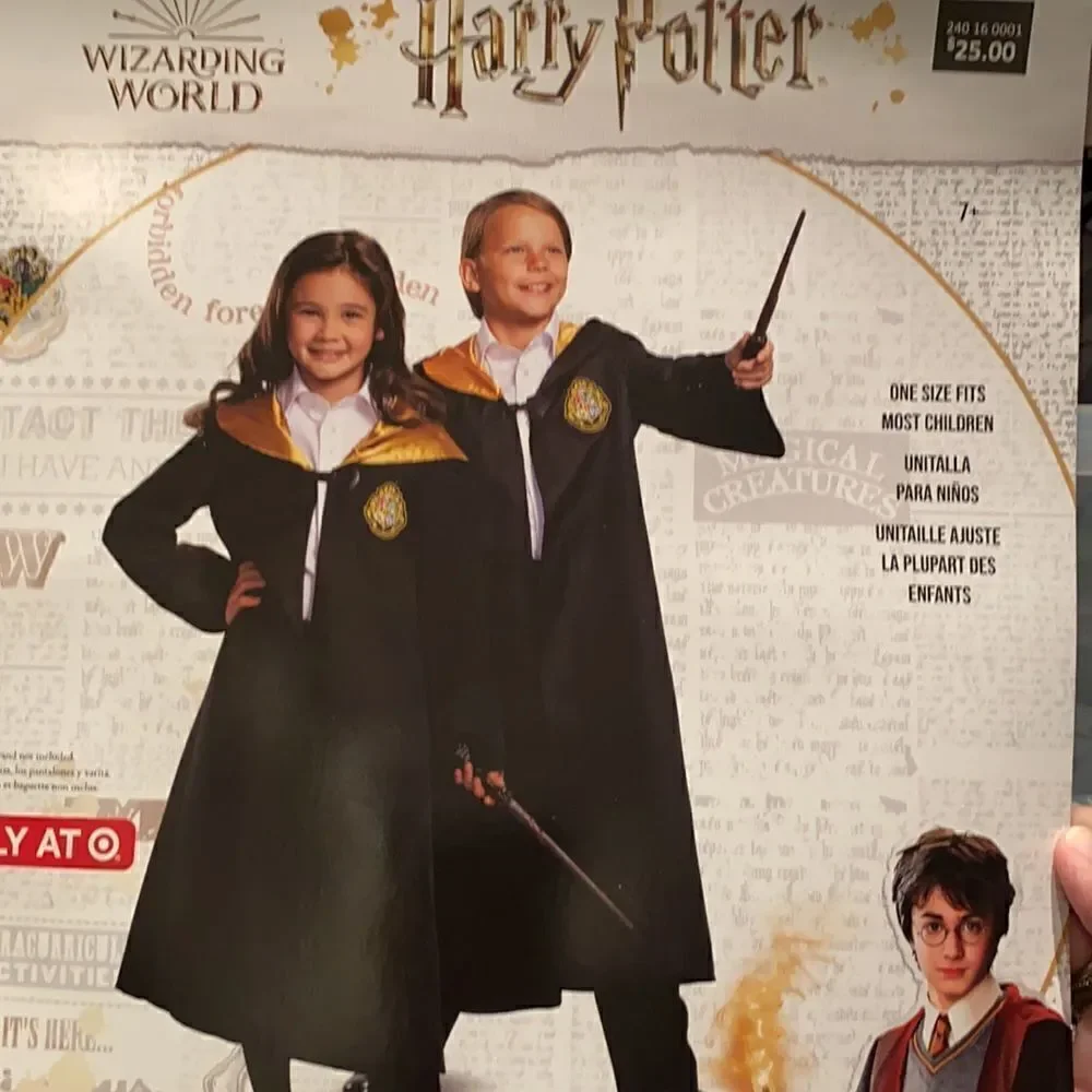 Kids Harry Potter Hogwarts Robe Halloween Costume One Size NEW